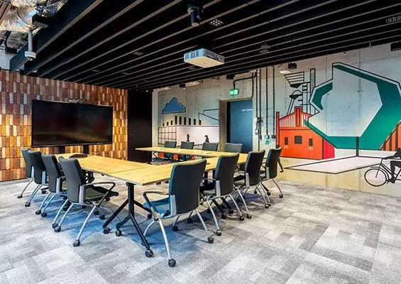 Biuro PwC SDC w Katowicach projektu The Design Group – sala szkoleniowa
