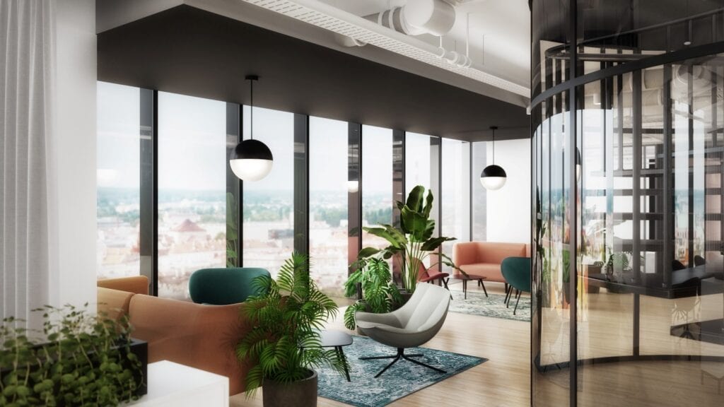 Andersia Silver open space – wizualizacje wnętrz, proj. The Design Group