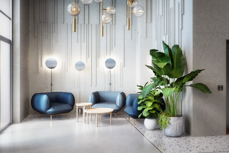 Andersia Silver lobby w Poznaniu – wizualizacje, proj. The Design Group